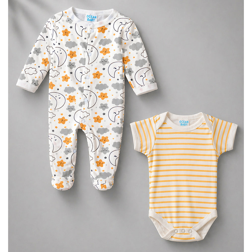 25 pcs, Twin Boys White cane basket themed Newborn Baby Boy, All Season wear,Gift Hamper set, 0-6 months - Little Surprise