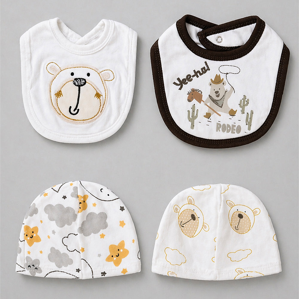 25 pcs, Twin Boys White cane basket themed Newborn Baby Boy, All Season wear,Gift Hamper set, 0-6 months - Little Surprise