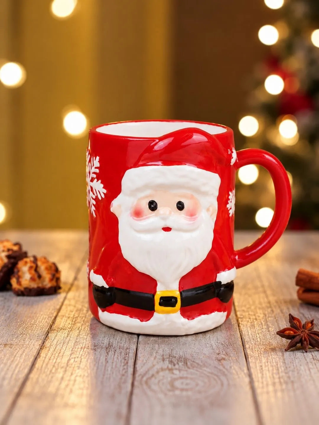 Classic 3D Santa with Sack Ceramic Hot Chocolate and Coffee Christmas Mug