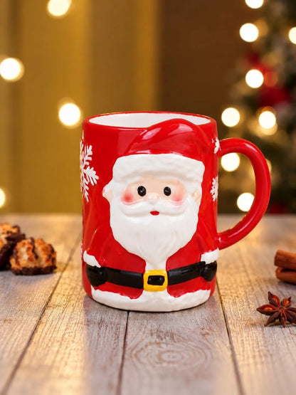 Classic 3D Santa with Sack Ceramic Hot Chocolate and Coffee Christmas Mug