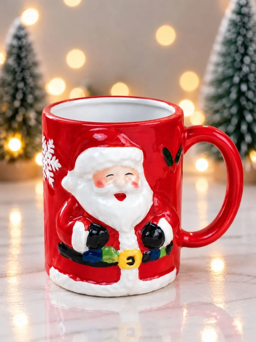 3D Happy Santa Ceramic Hot Chocolate and Coffee Christmas Mug