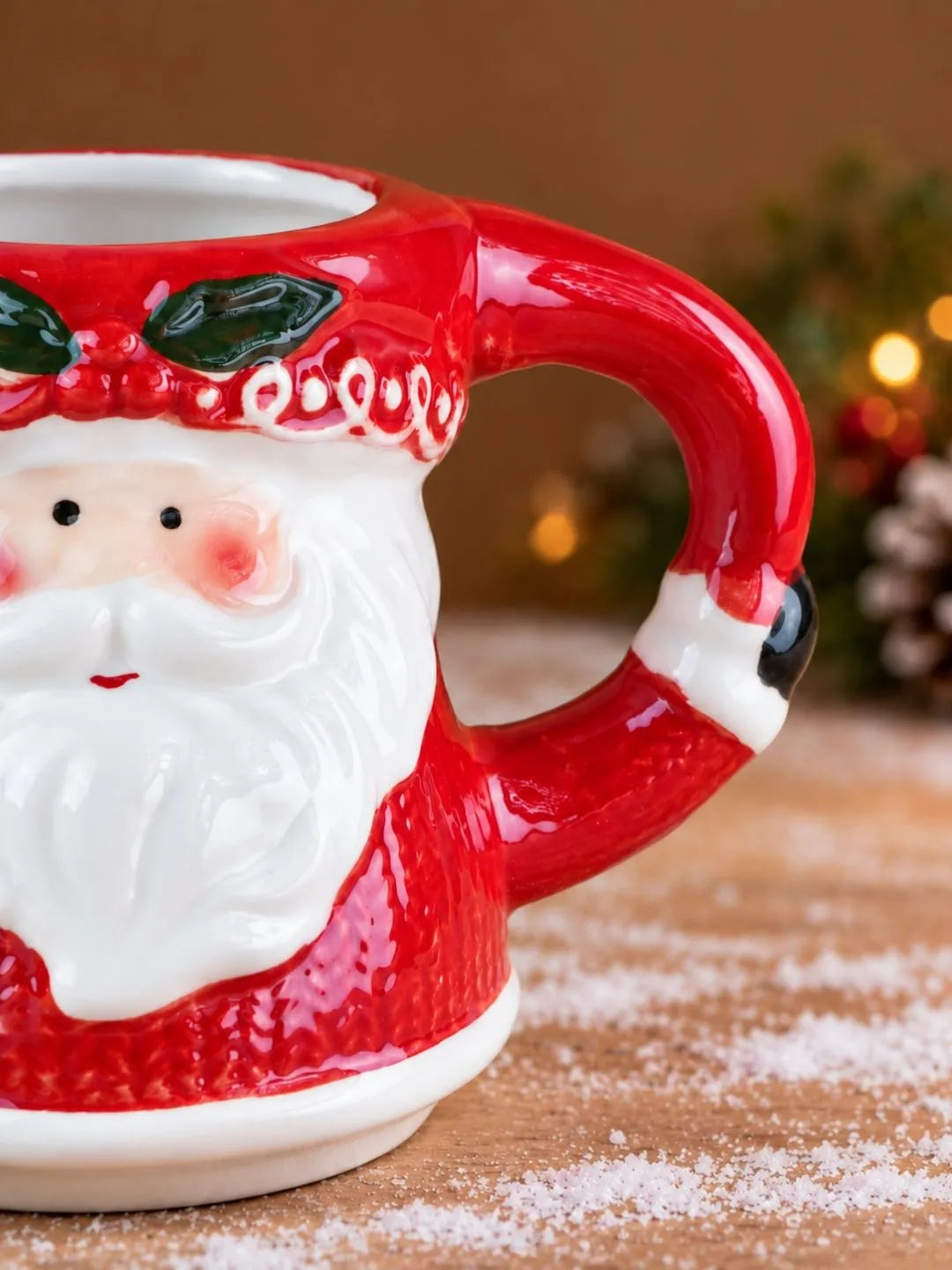 Santa with Star Ceramic Hot Chocolate and Coffee Christmas Mug