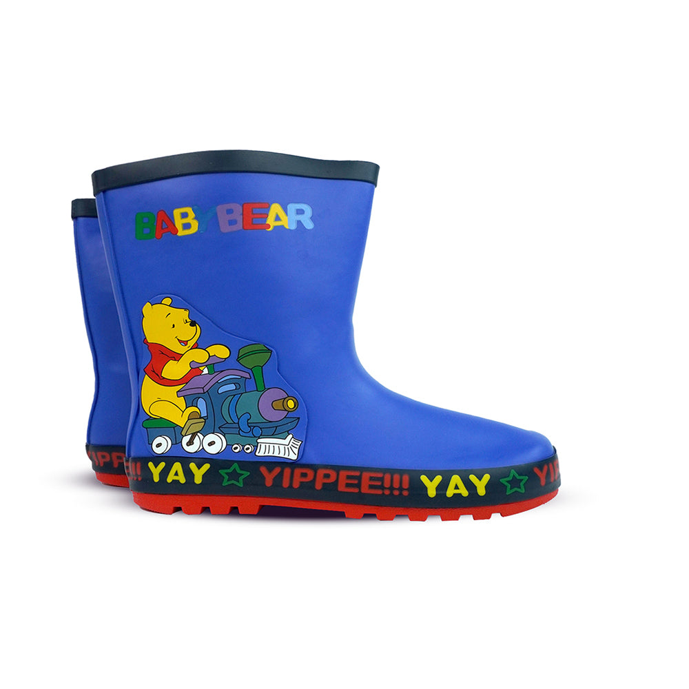 Happy Yay Bear Rubber Rain Gumboots for Toddlers & Kids - Little Surprise Box