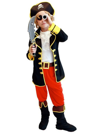Black Coat one eye Pirate kids' Halloween costume