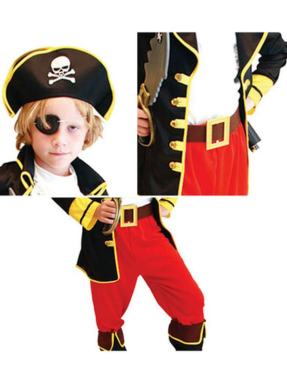 Black Coat one eye Pirate kids' Halloween costume