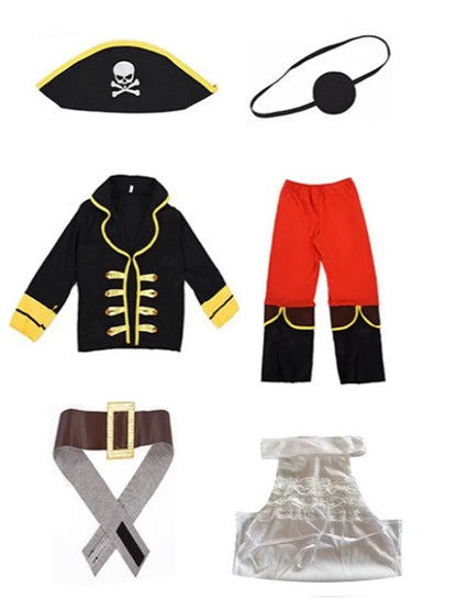 Black Coat one eye Pirate kids' Halloween costume