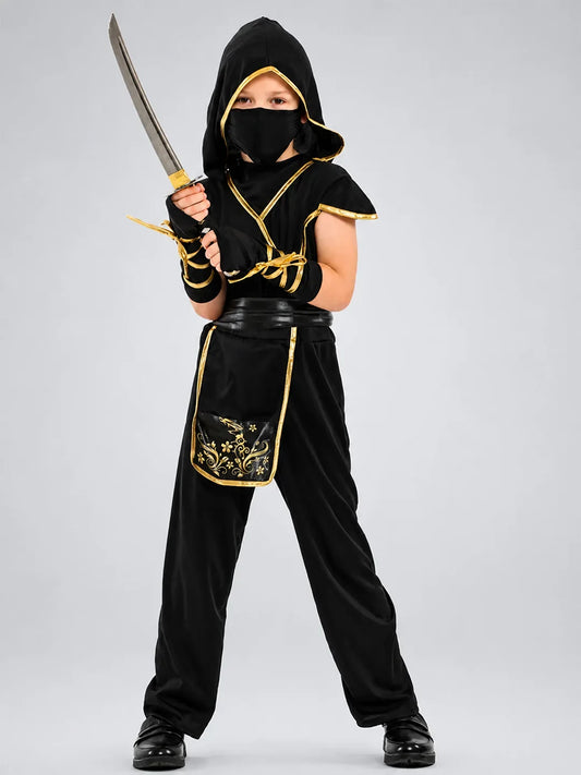 The Black & Gold Dragon Ninja kids' Halloween costume