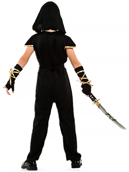 The Black & Gold Dragon Ninja kids' Halloween costume