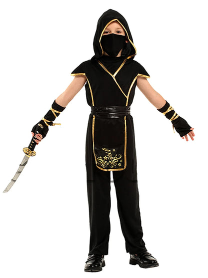 The Black & Gold Dragon Ninja kids' Halloween costume