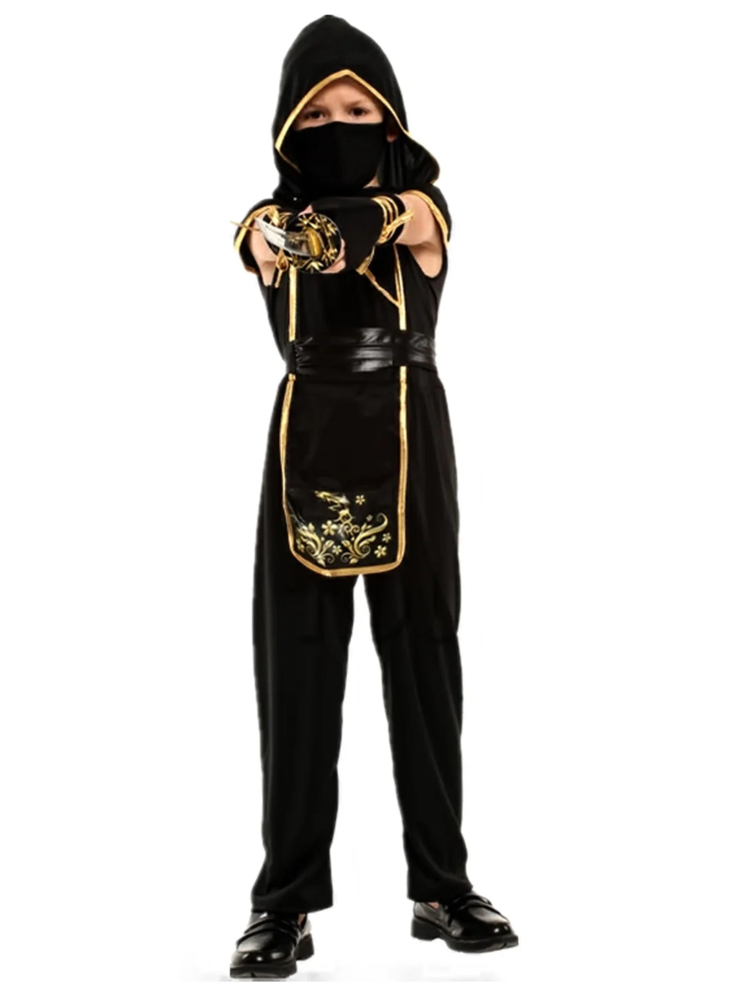 The Black & Gold Dragon Ninja kids' Halloween costume
