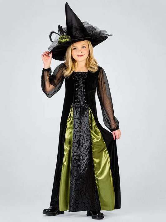 Black and Green Witch kids' Halloween costume