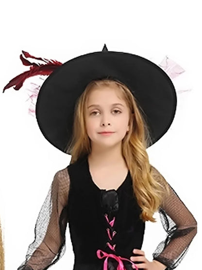 Black and Pink Witch kids' Halloween costume