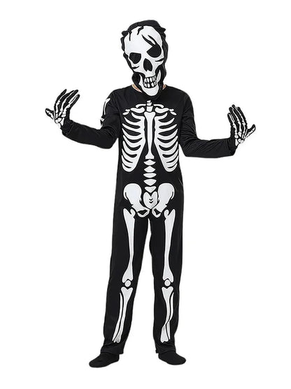 Black White Luminous Glow in Dark Skeleton kids' Halloween costume