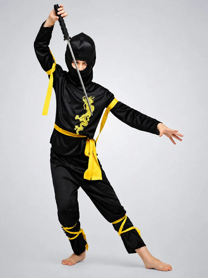 The Black & Yellow Dragon Ninja kids' Halloween costume