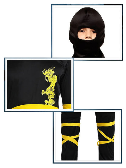 The Black & Yellow Dragon Ninja kids' Halloween costume