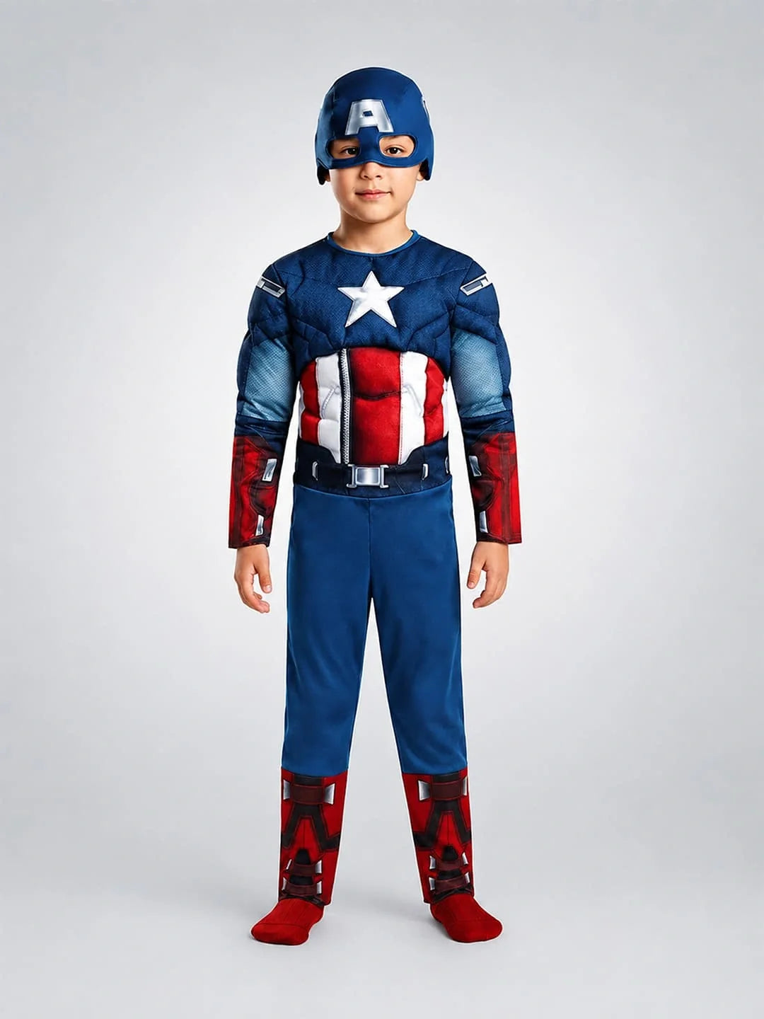 Blue Muscle Superhero kids' Halloween costume