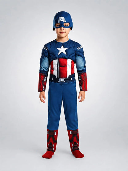 Blue Muscle Superhero kids' Halloween costume