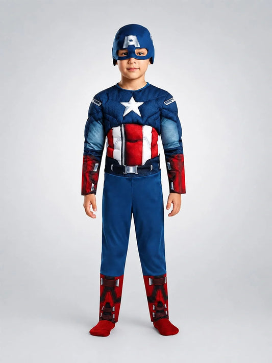 Blue Muscle Superhero kids' Halloween costume