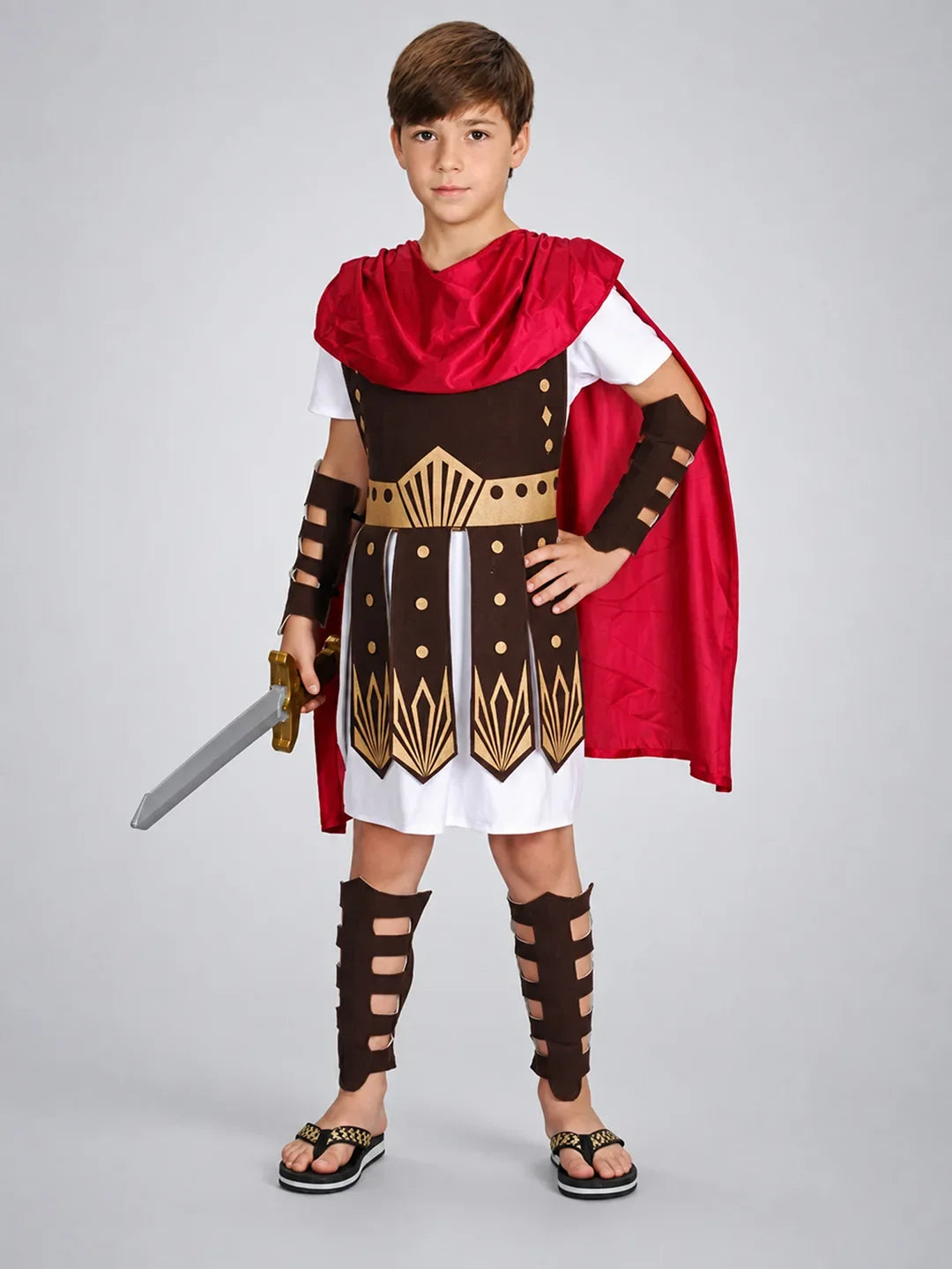 Brown Gladiator kids' Halloween costume
