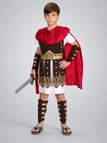 Brown Gladiator kids' Halloween costume