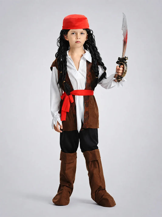 Brown Pirate kids' Halloween costume
