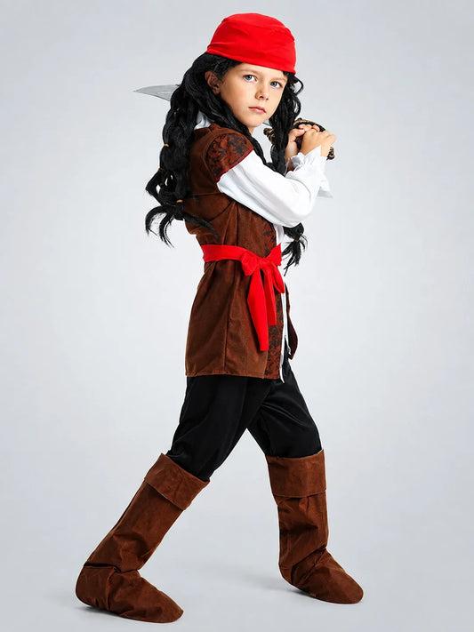 Brown Pirate kids' Halloween costume