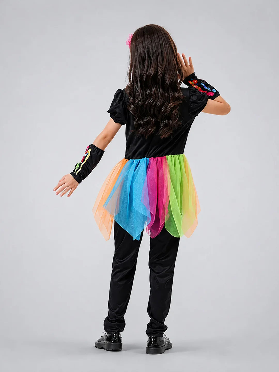Colorful Skeleton Princess kids' Halloween costume