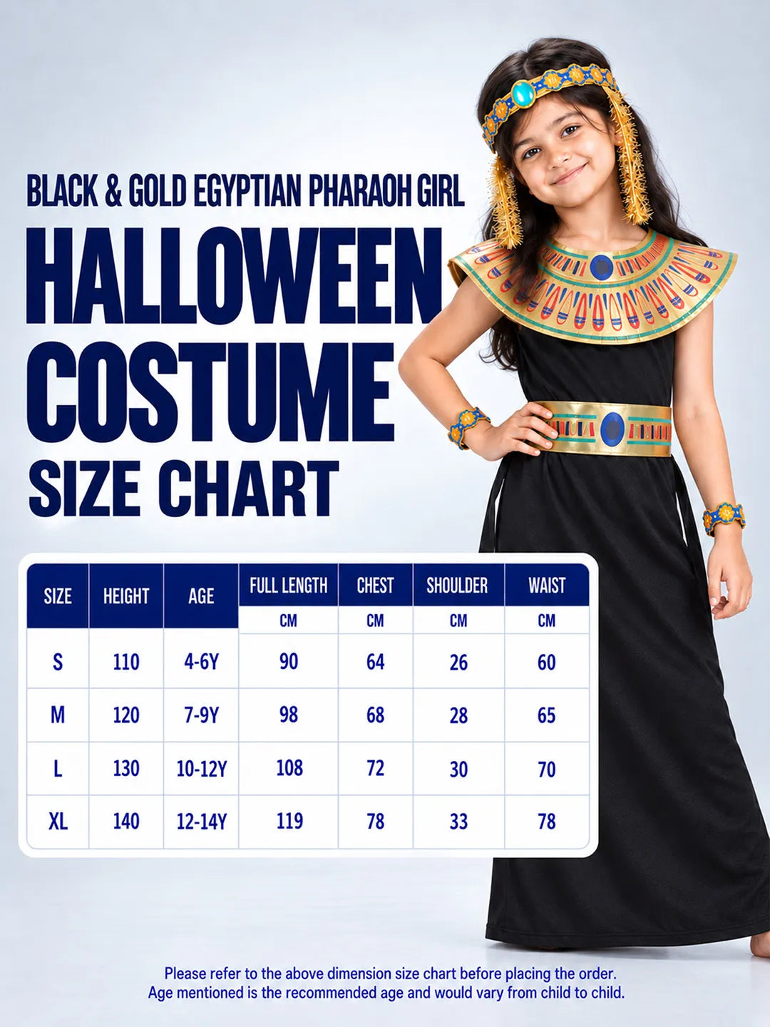 Black & Gold Egyptian Pharaoh Girl