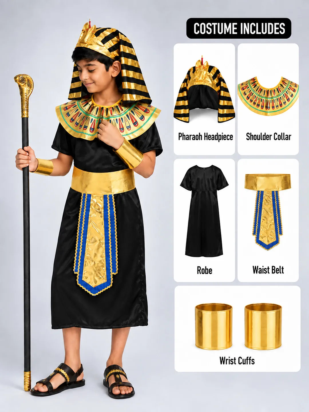 Black & Gold Egyptian Pharaoh Boy