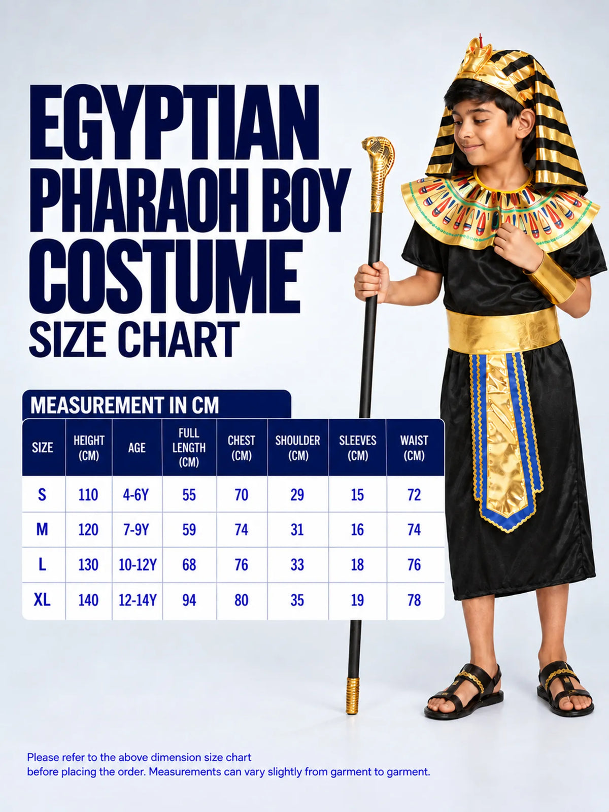 Black & Gold Egyptian Pharaoh Boy