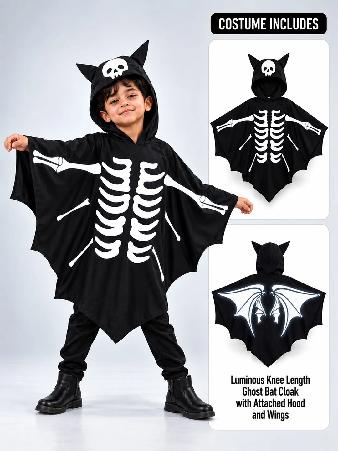 Luminous Ghost Bat Cape-Style Cloak