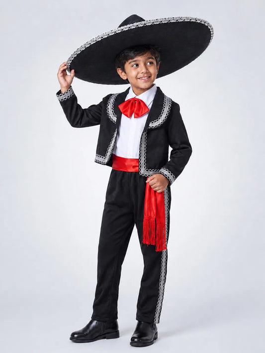 Black & Red Mexican Mariachi Boys