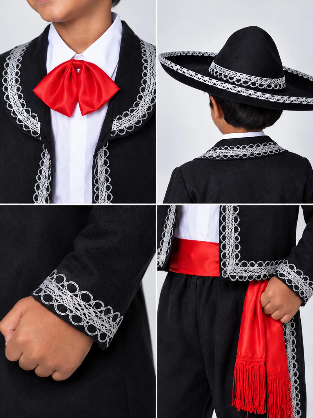 Black & Red Mexican Mariachi Boys