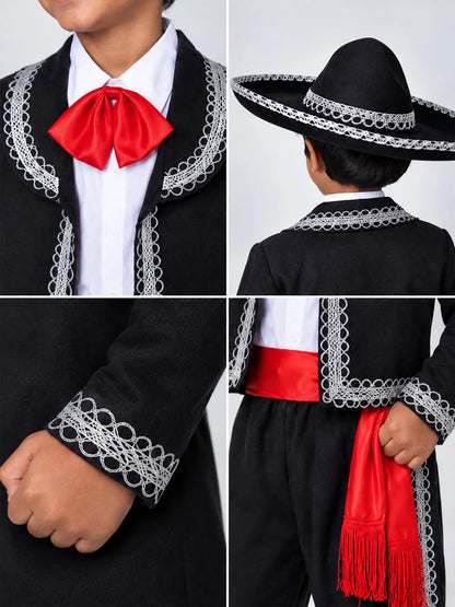 Black & Red Mexican Mariachi Boys