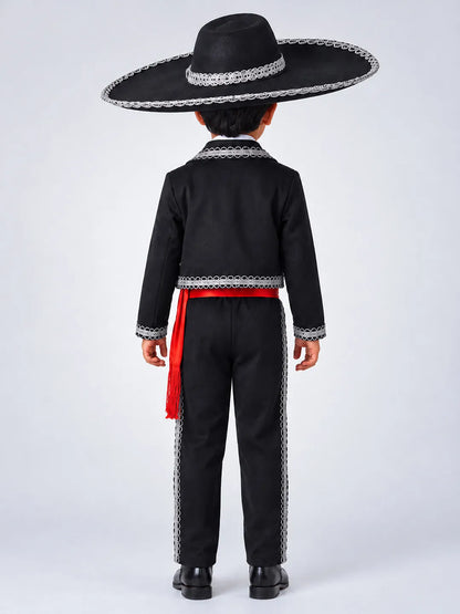 Black & Red Mexican Mariachi Boys