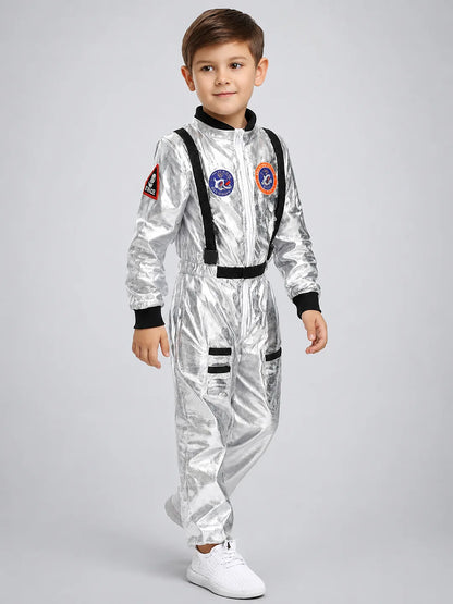 Shiny Silver Astronaut kids' Halloween costume
