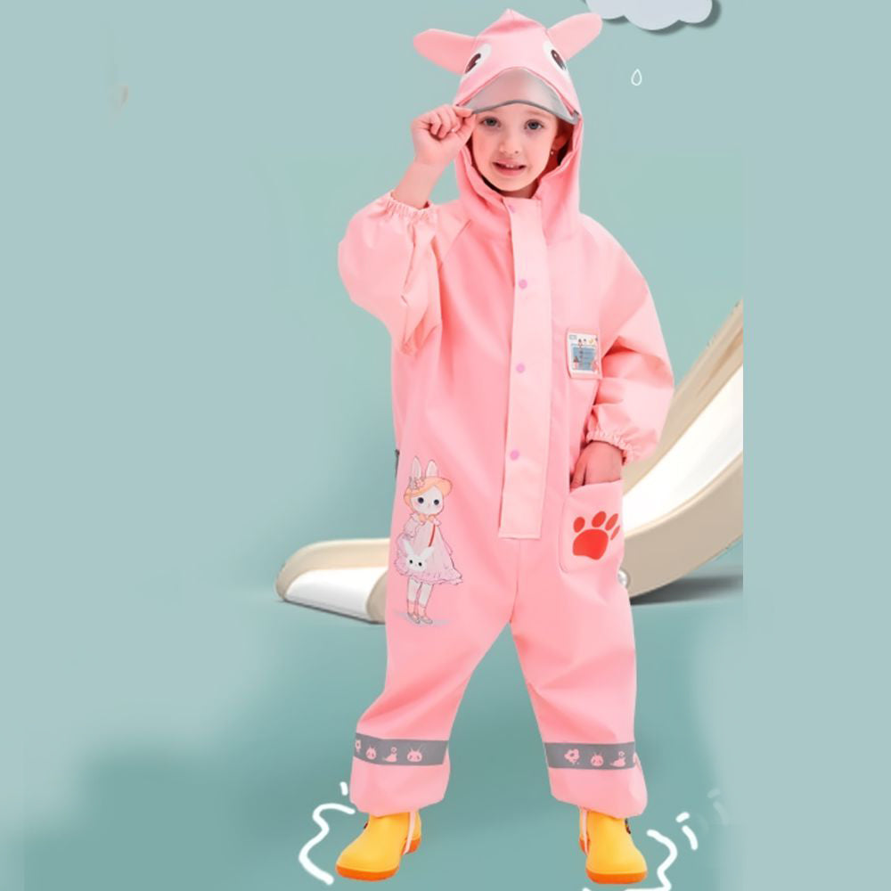 Pink Rabbit Baby,Full Jumpsuit Style Raincoat for Toddlers and Kids - Little Surprise Box