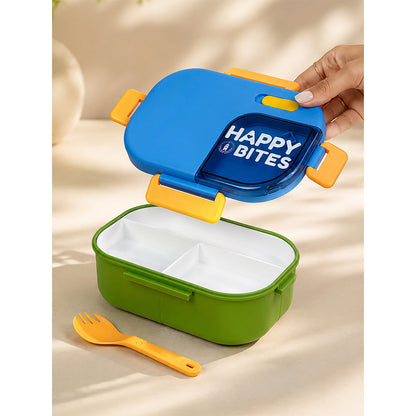 Blue Color-block, Happy Bites Bento Lunch Box