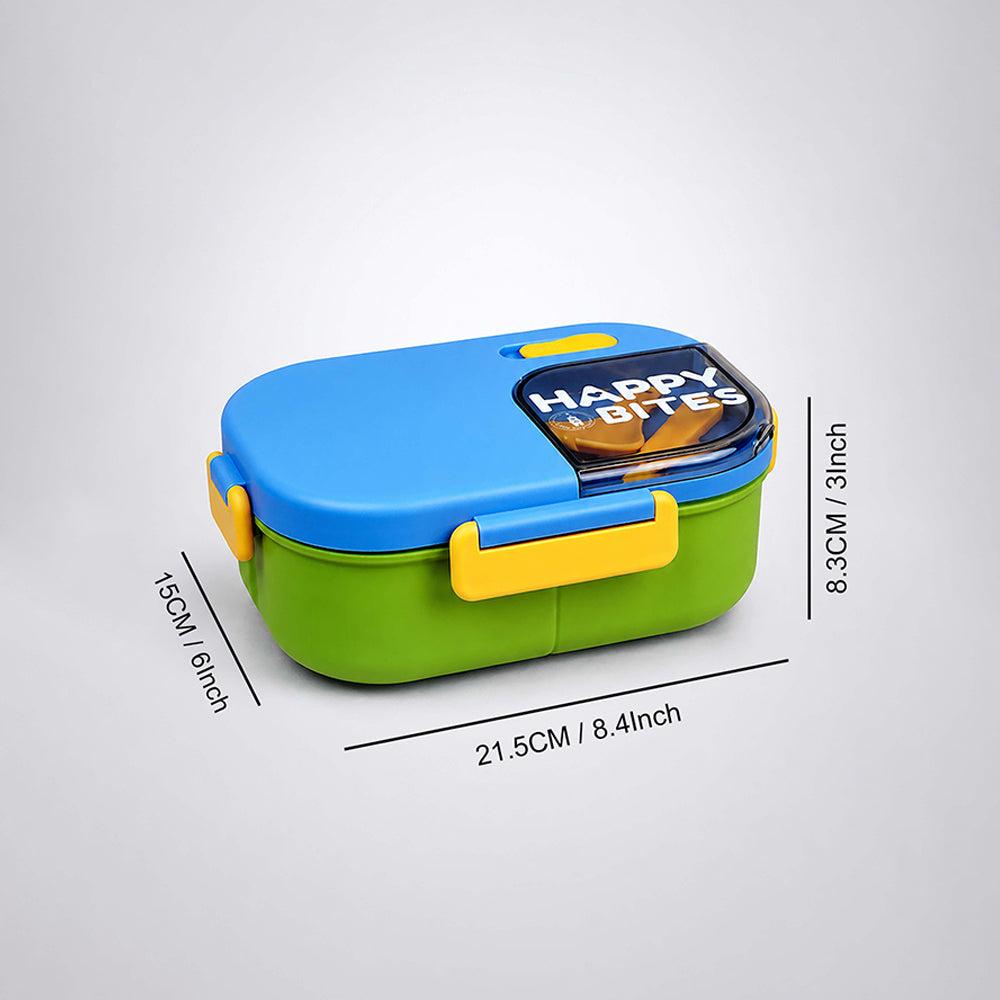 Blue Color-block, Happy Bites Bento Lunch Box