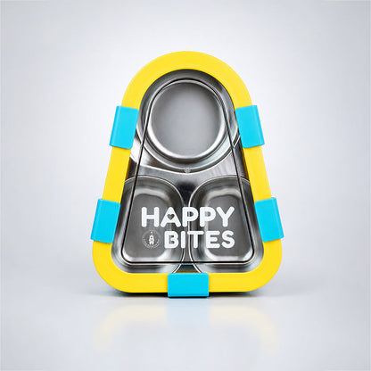 Blue & Yellow Triangle Happy Bites Lunch Box