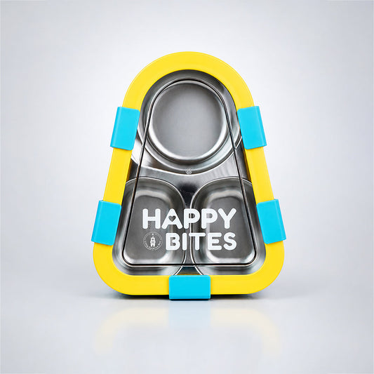 Blue & Yellow Triangle Happy Bites Lunch Box