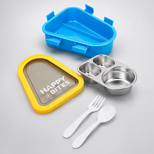 Blue & Yellow Triangle Happy Bites Lunch Box