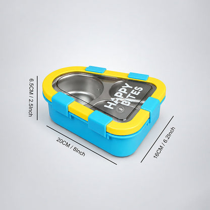 Blue & Yellow Triangle Happy Bites Lunch Box