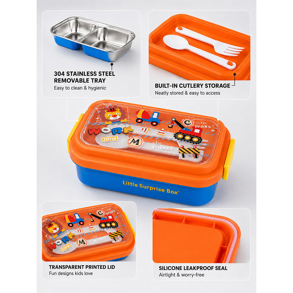 Construction Work Zone Lunch Box