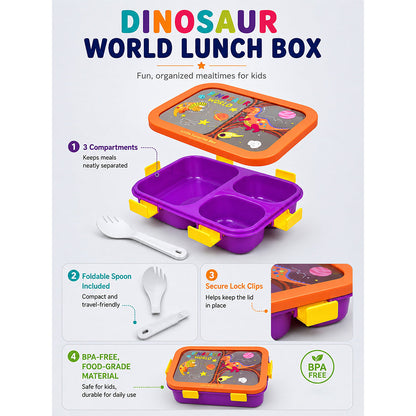 Compact Dinosaur World Lunch Box