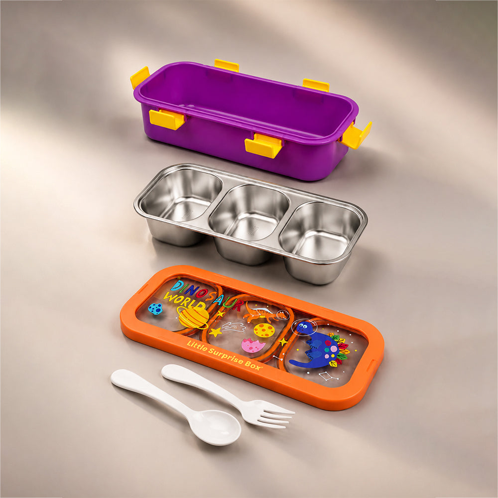 Long Rectangle Dinosaur World Lunch Box