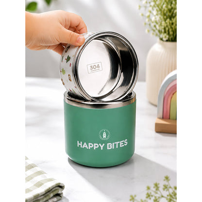 Forest Bear Happy Bites Double Decker Stainless Steel Lunch Box