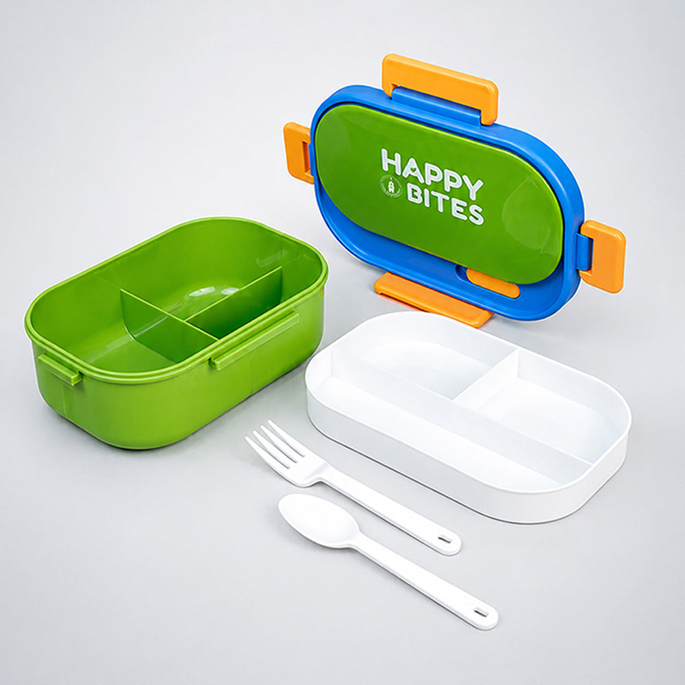 Green Flap Happy Bites Bento Lunch Box