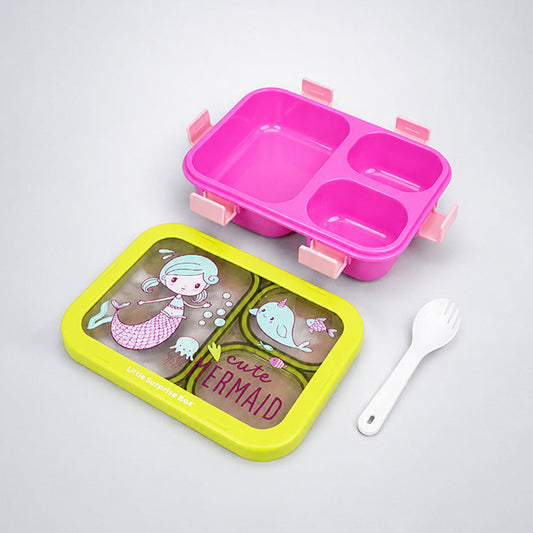Compact Cute Mermaid Lunch Box