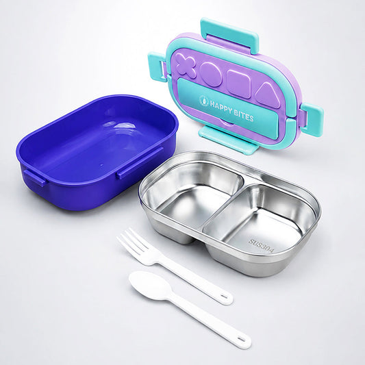 Mint & Purple Shapes Happy Bites Bento Lunch Box
